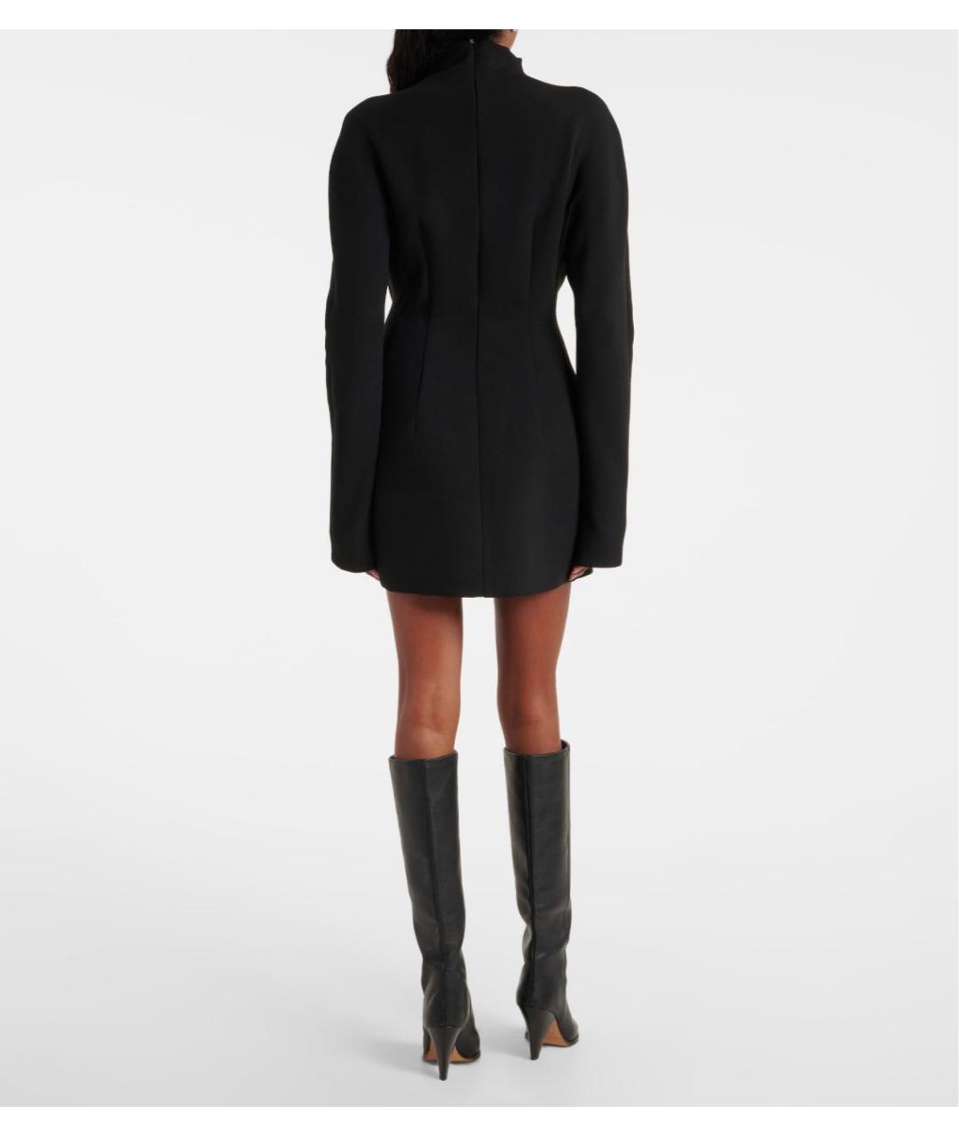 SPORTMAX Черное шерстяное повседневное платье, фото 7