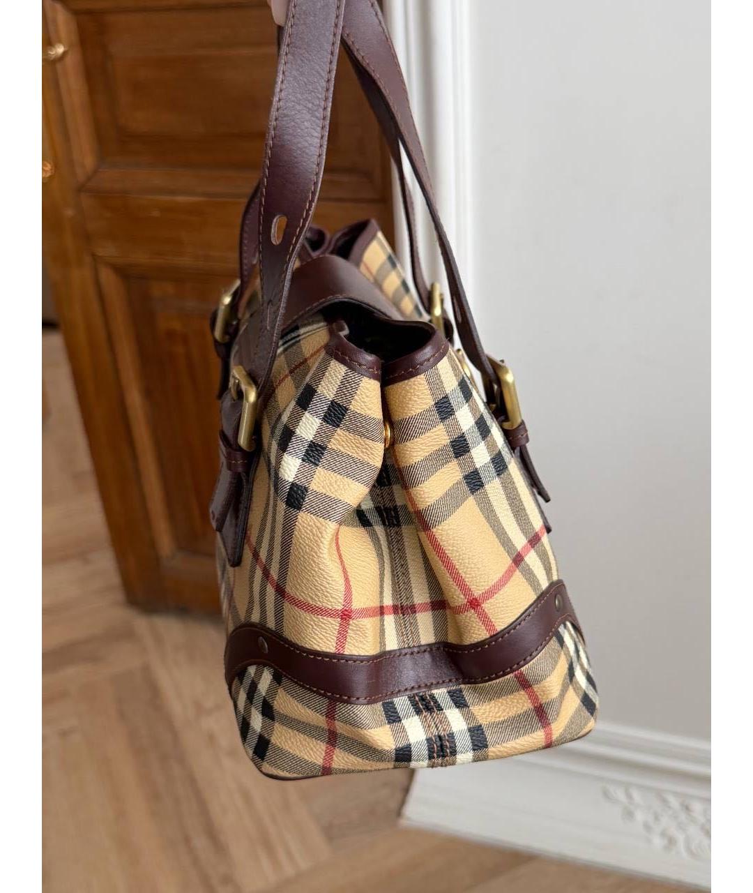 BURBERRY Бежевая сумка с короткими ручками, фото 7