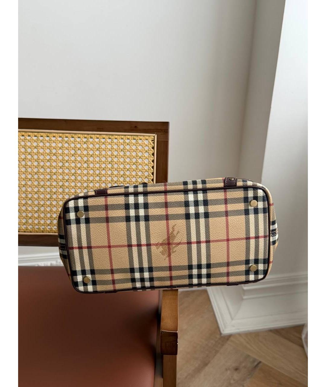 BURBERRY Бежевая сумка с короткими ручками, фото 3