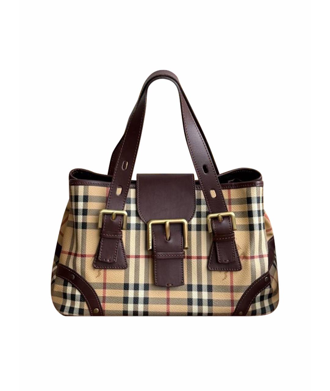 BURBERRY Бежевая сумка с короткими ручками, фото 1