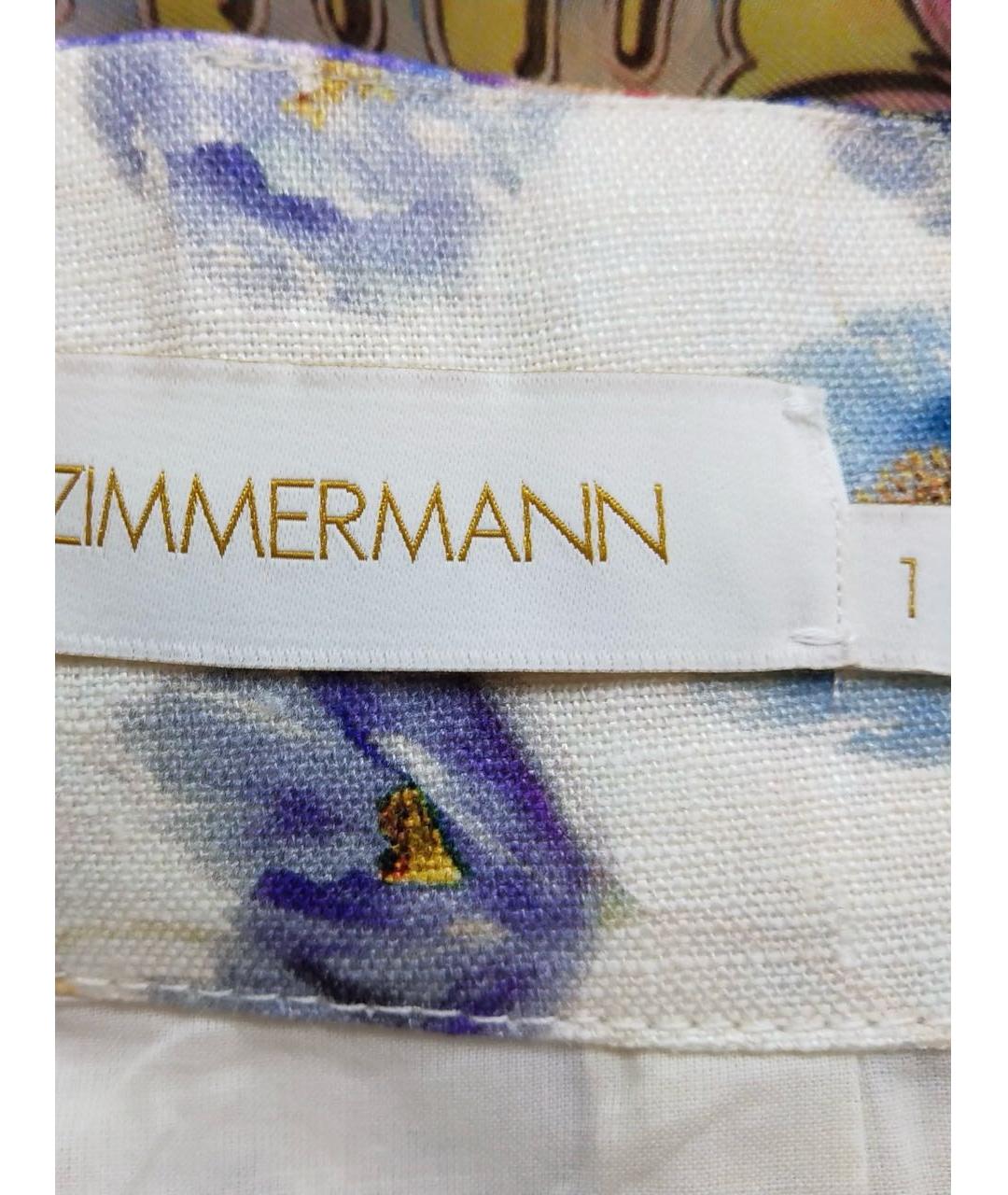 ZIMMERMANN Белые льняные шорты, фото 4