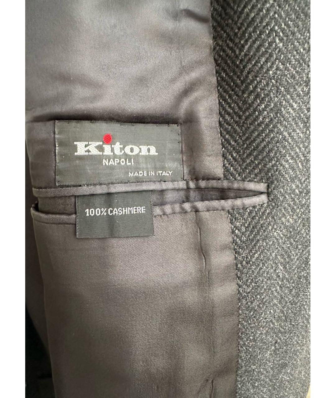 KITON Антрацитовое кашемировое пальто, фото 6
