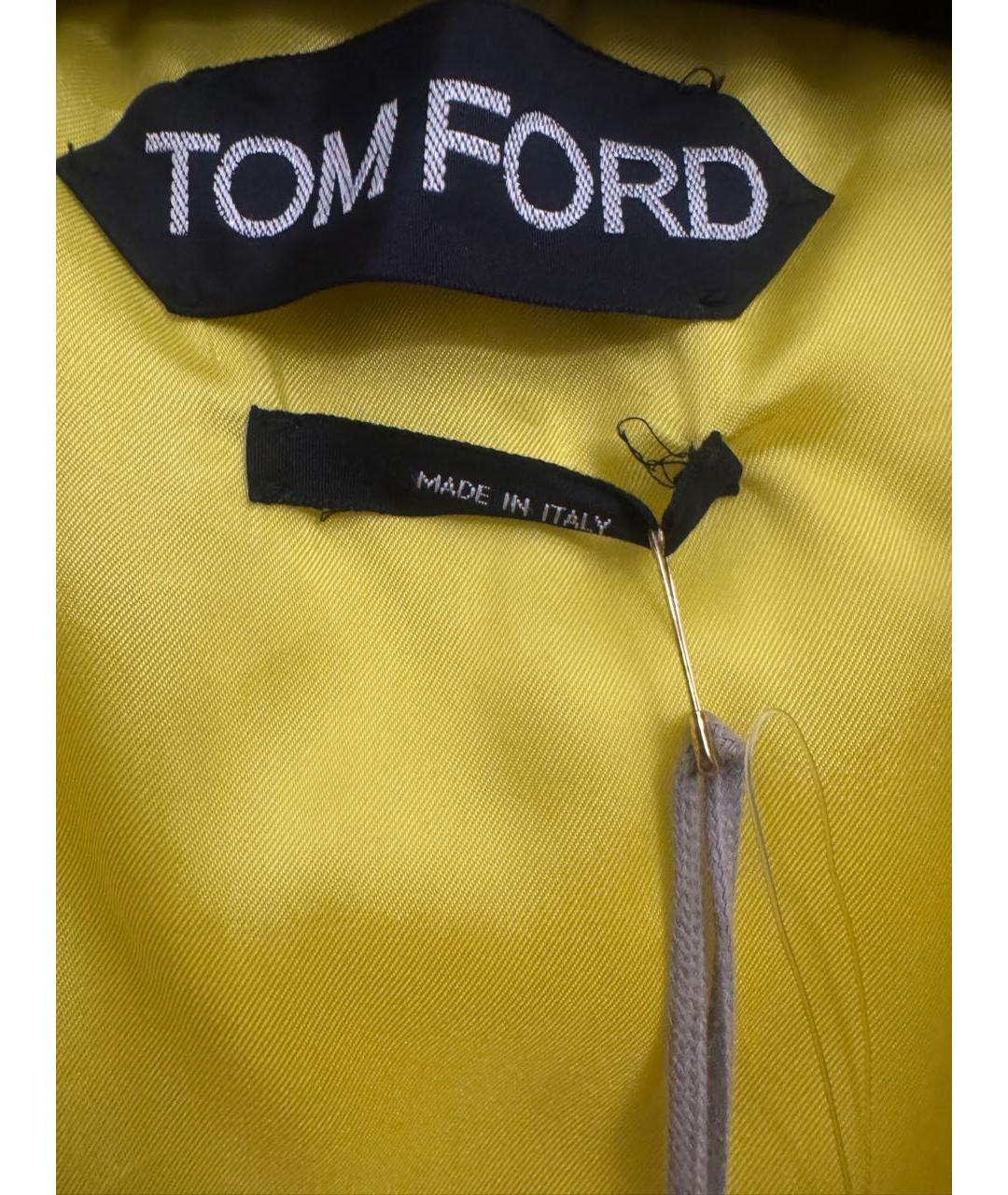 TOM FORD Желтый полиамидовый пуховик, фото 3