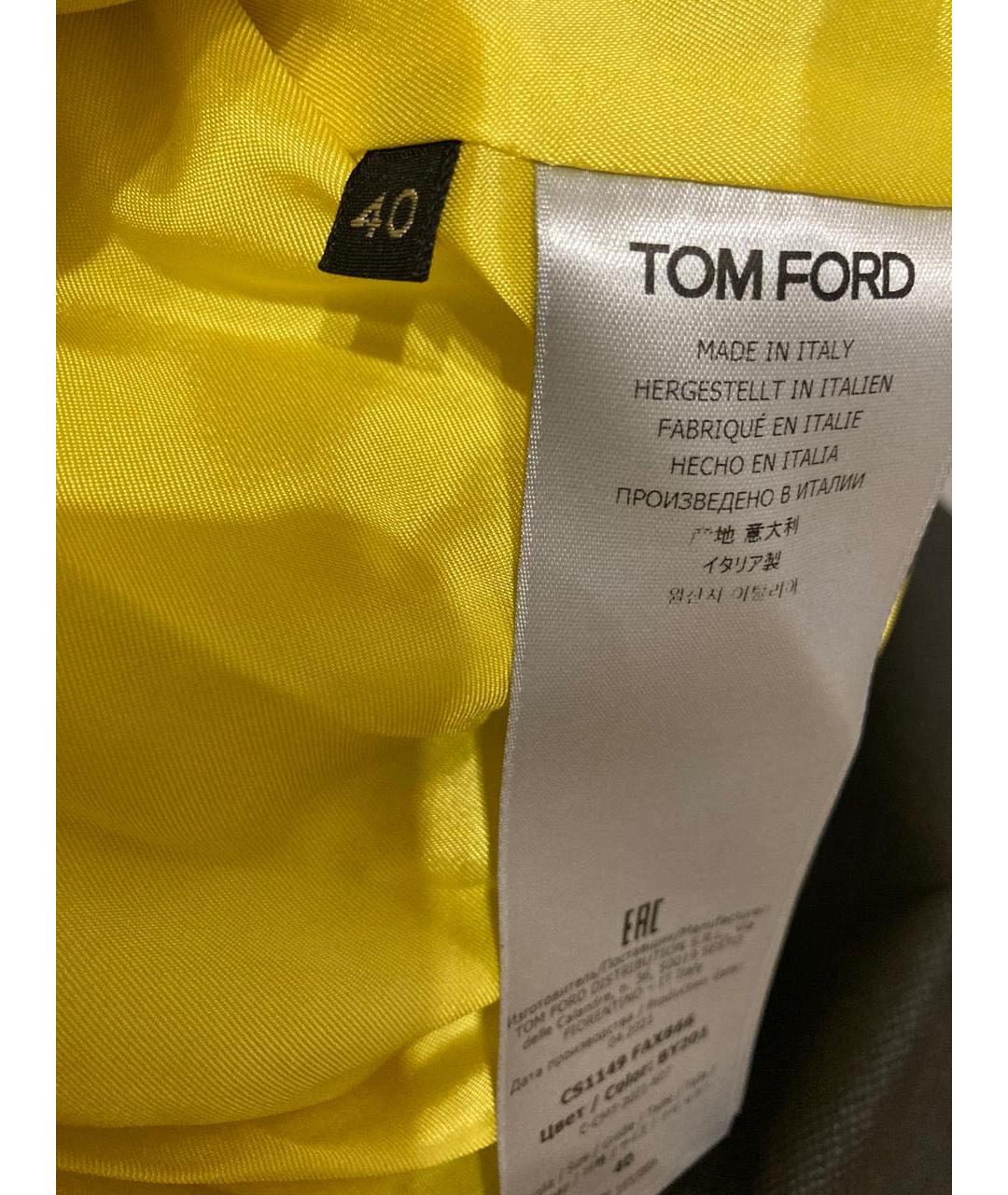 TOM FORD Желтый полиамидовый пуховик, фото 8