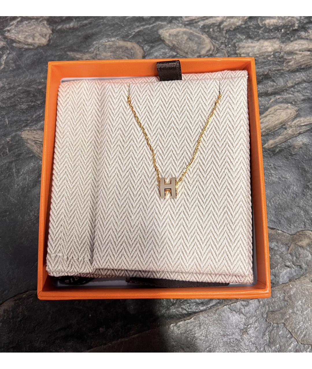 HERMES Бежевая металлическая подвеска, фото 2