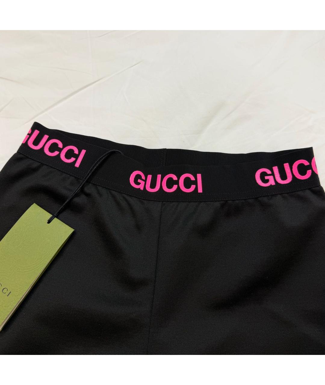 GUCCI Черные хлопковые леггинсы и велосипедки, фото 3