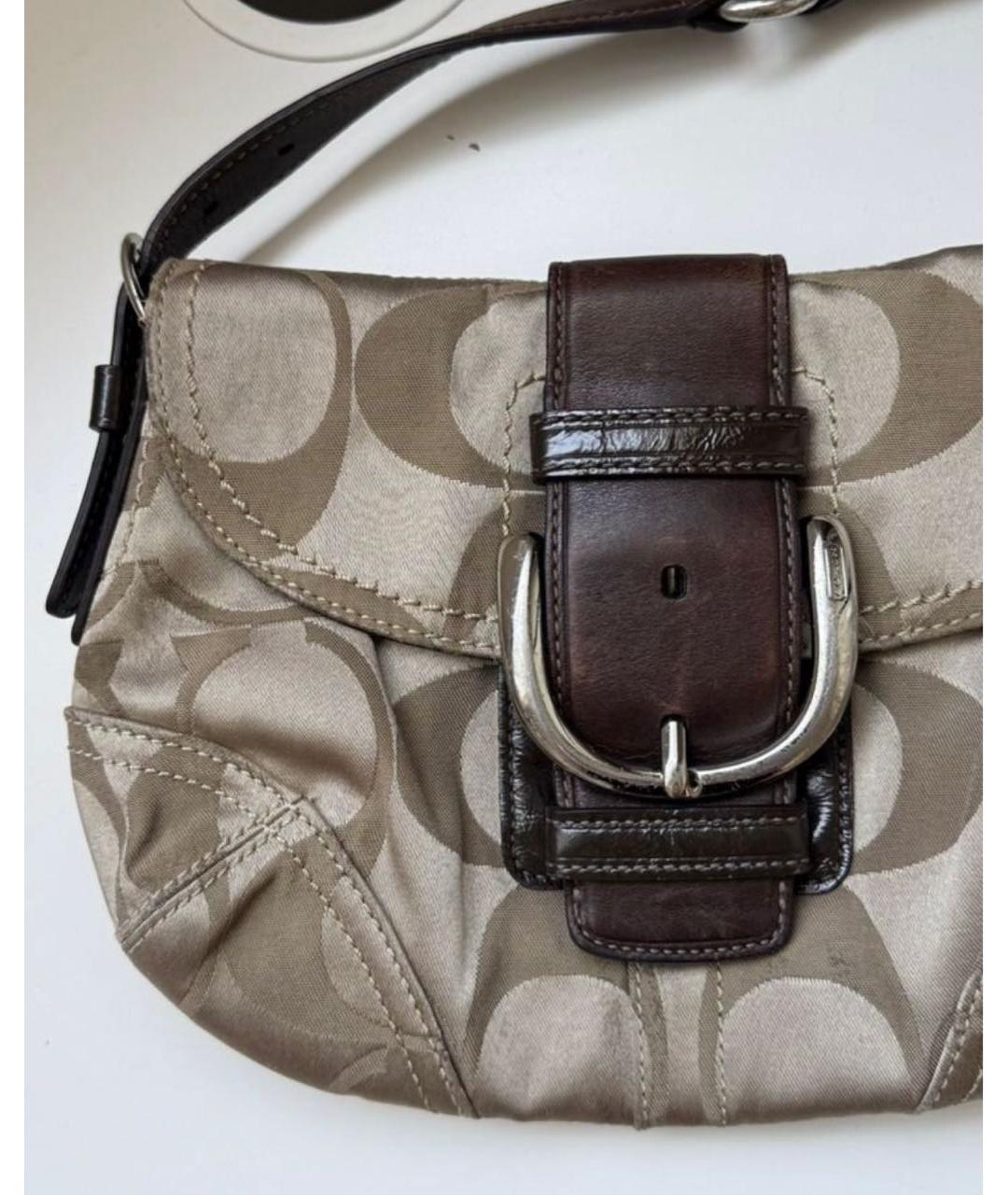 COACH Коричневая кожаная сумка тоут, фото 2