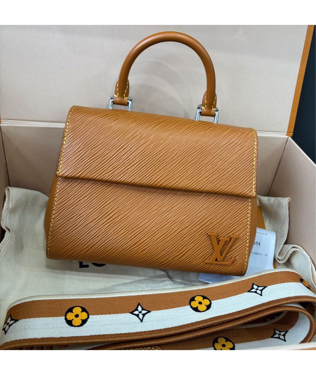 LOUIS VUITTON Коричневая кожаная сумка через плечо, фото 2