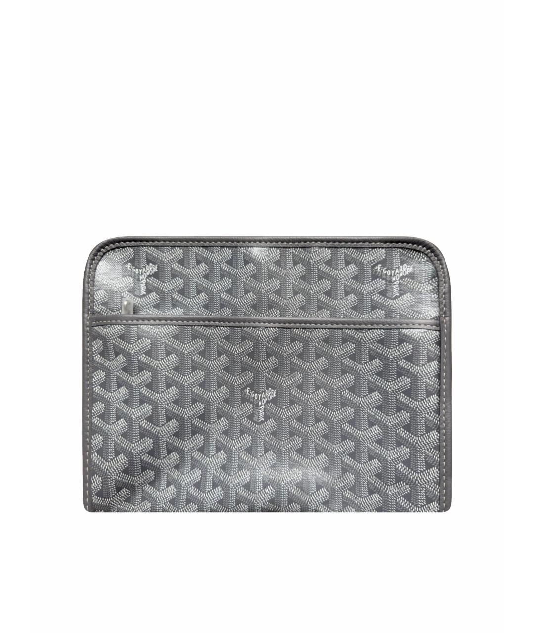 GOYARD Серая барсетка из канвы, фото 1