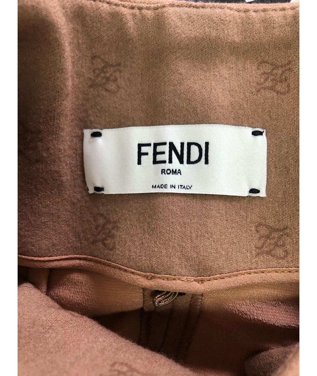 FENDI Бежевые шерстяные шорты, фото 3