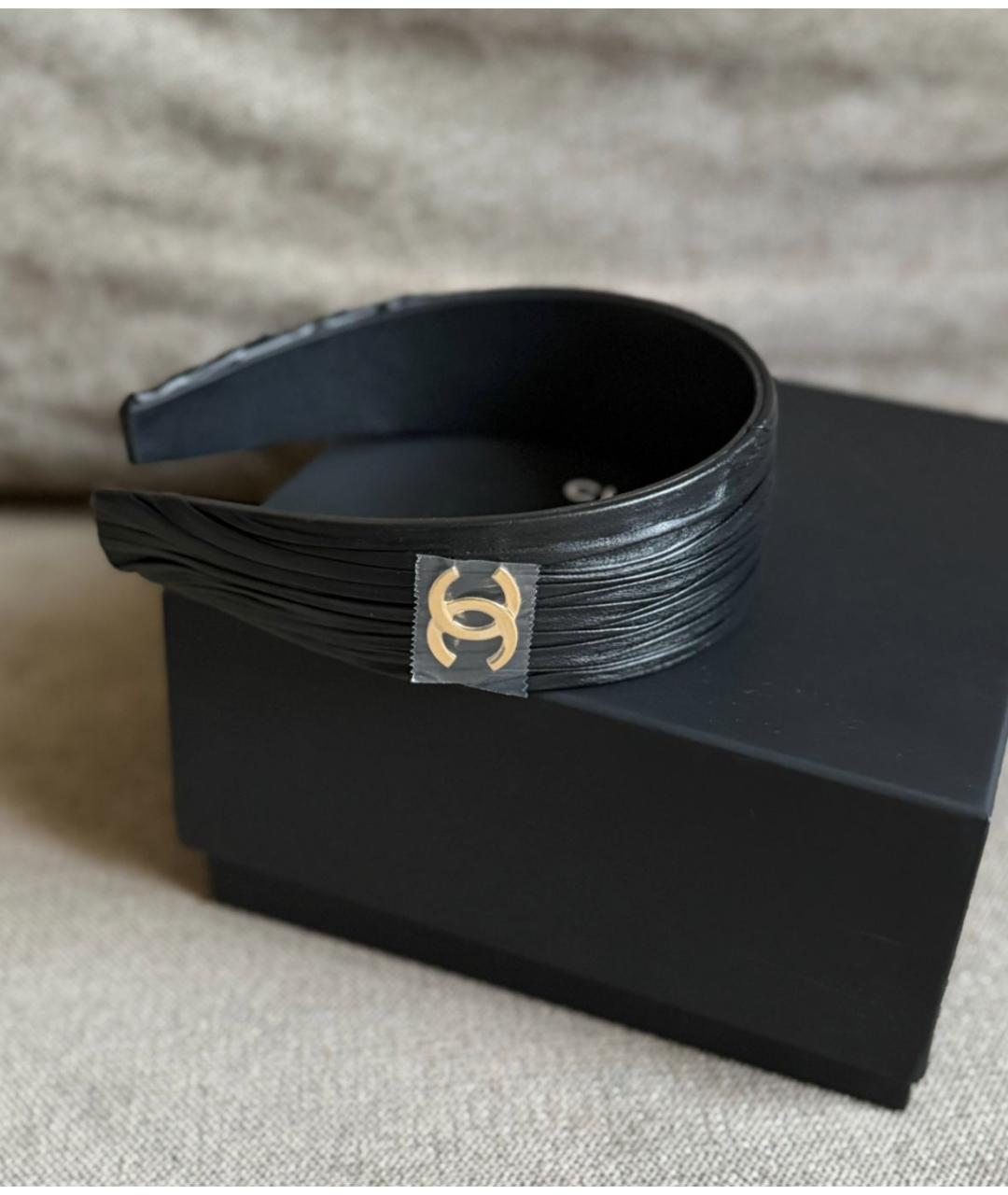 CHANEL Черный ободок, фото 3