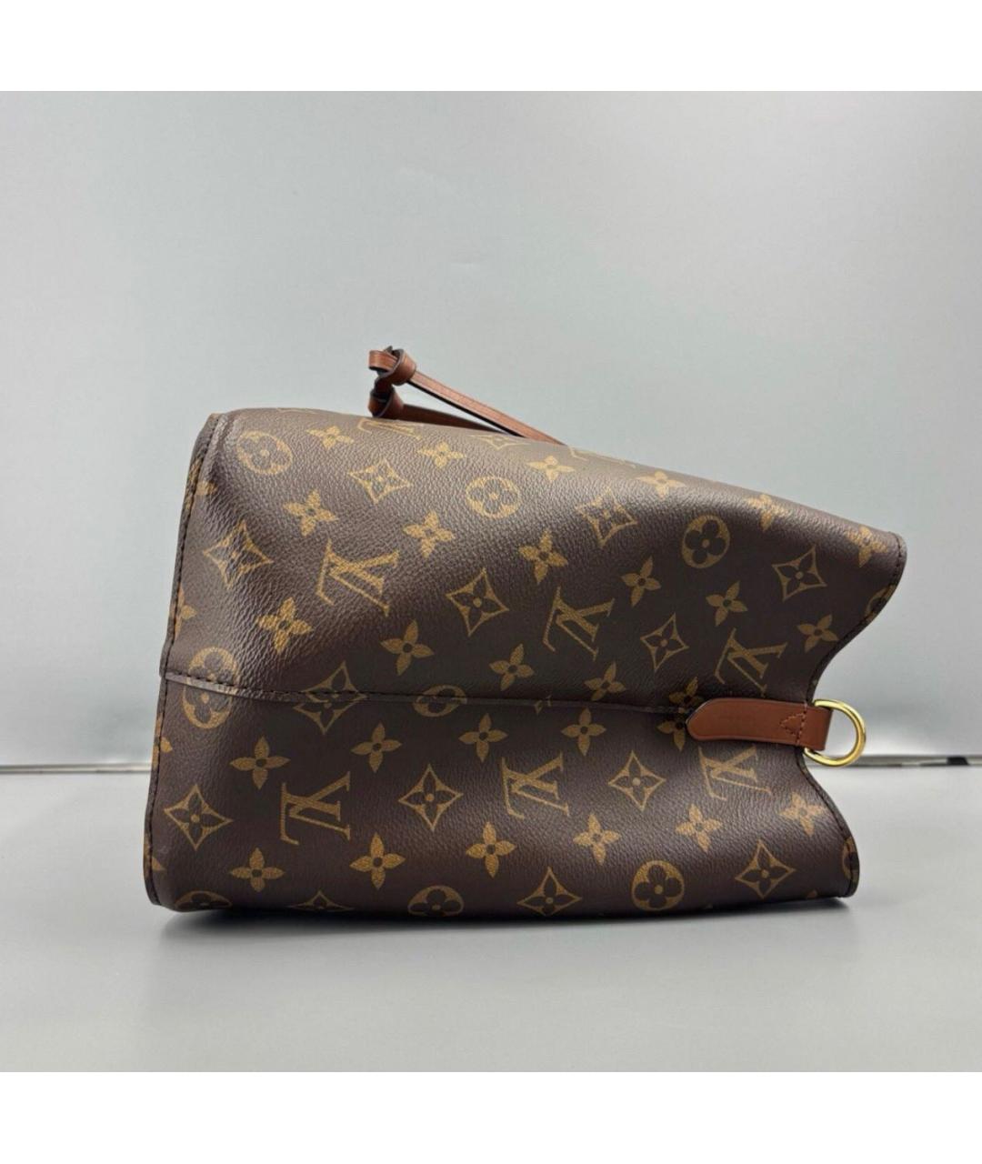 LOUIS VUITTON Коричневая кожаная сумка тоут, фото 5