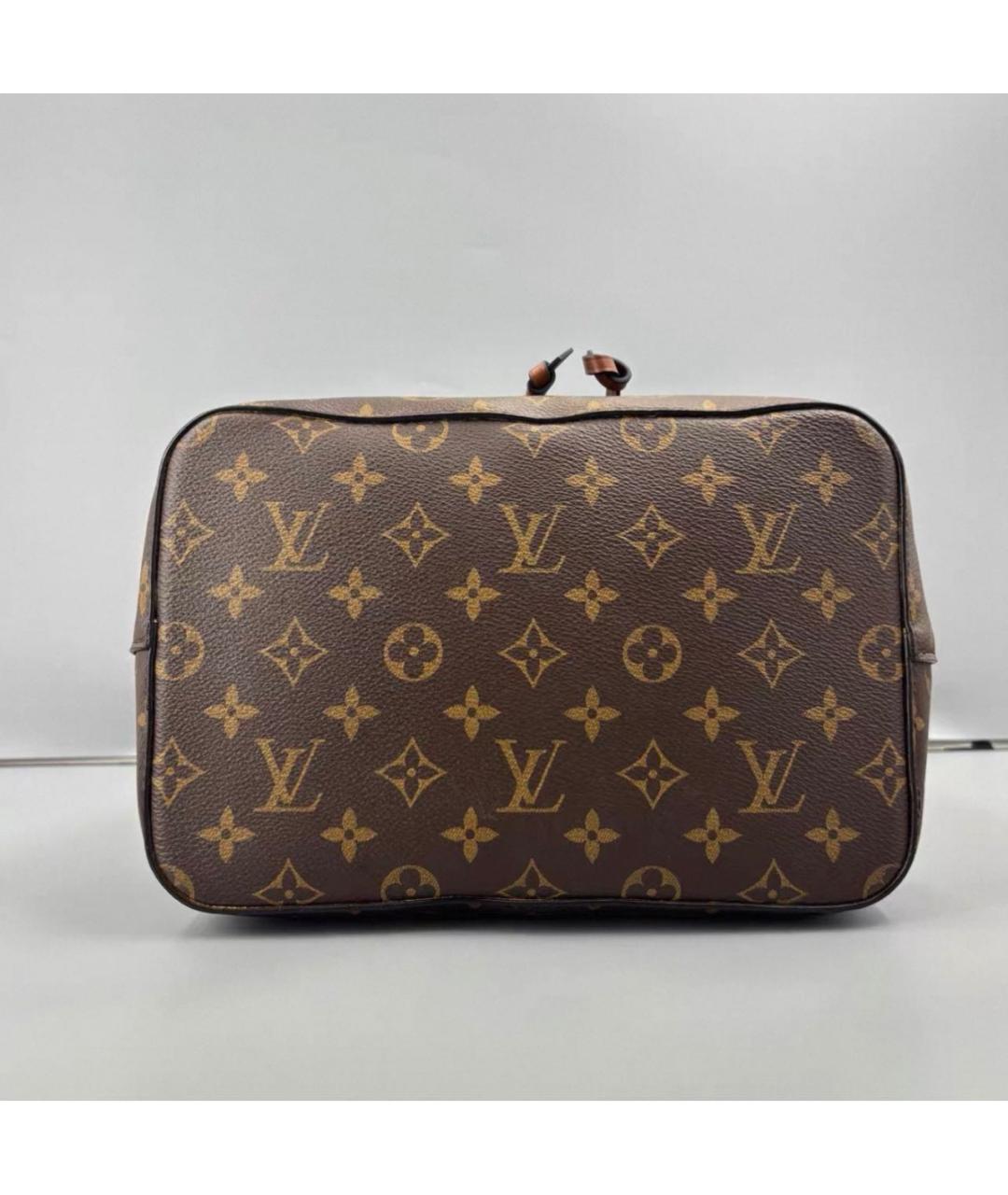 LOUIS VUITTON Коричневая кожаная сумка тоут, фото 3