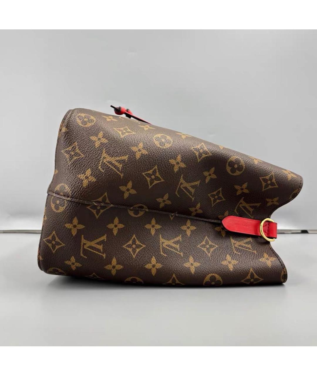 LOUIS VUITTON Коричневая кожаная сумка тоут, фото 5