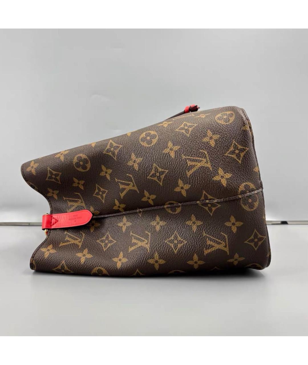 LOUIS VUITTON Коричневая кожаная сумка тоут, фото 4