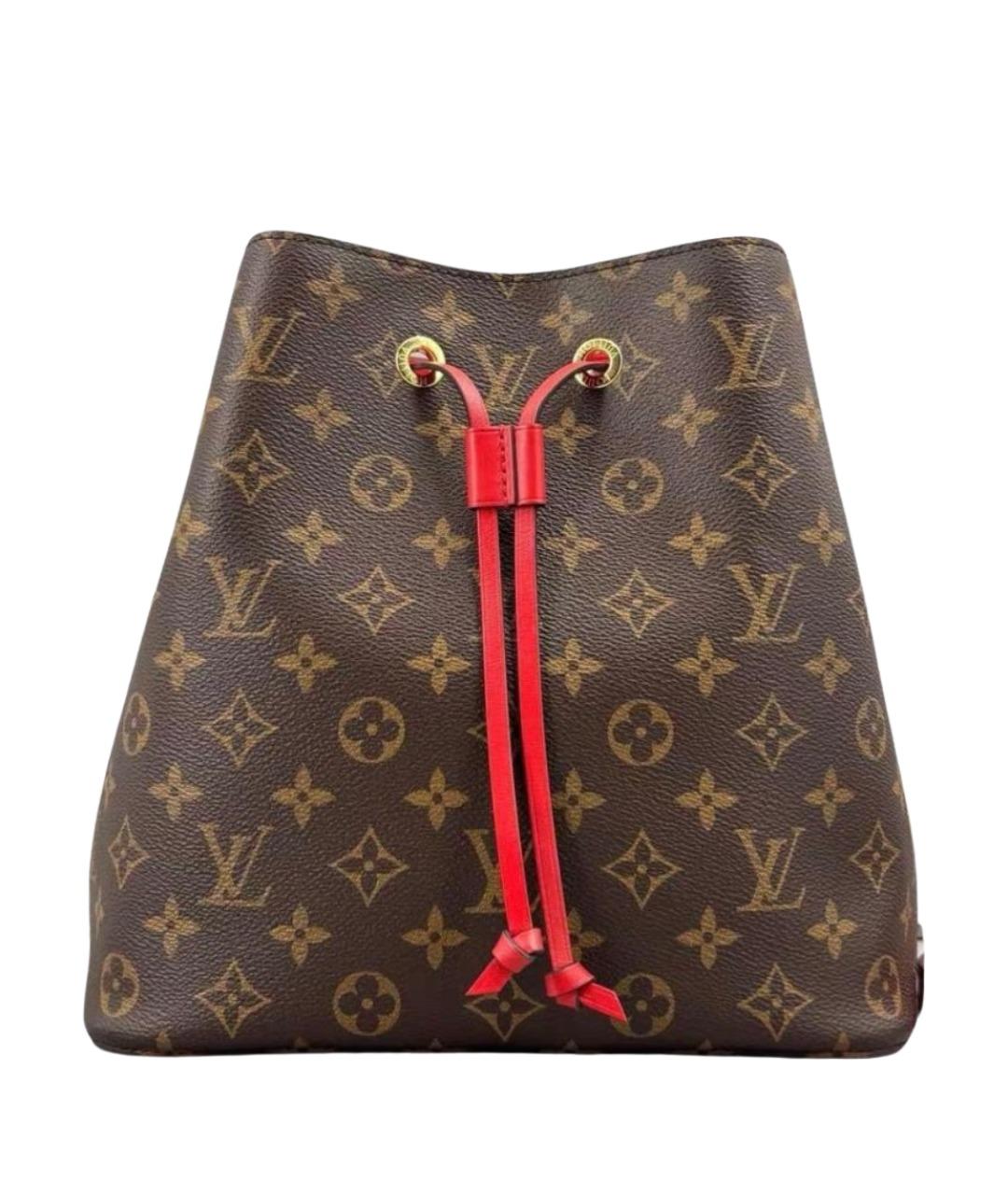 LOUIS VUITTON Коричневая кожаная сумка тоут, фото 1