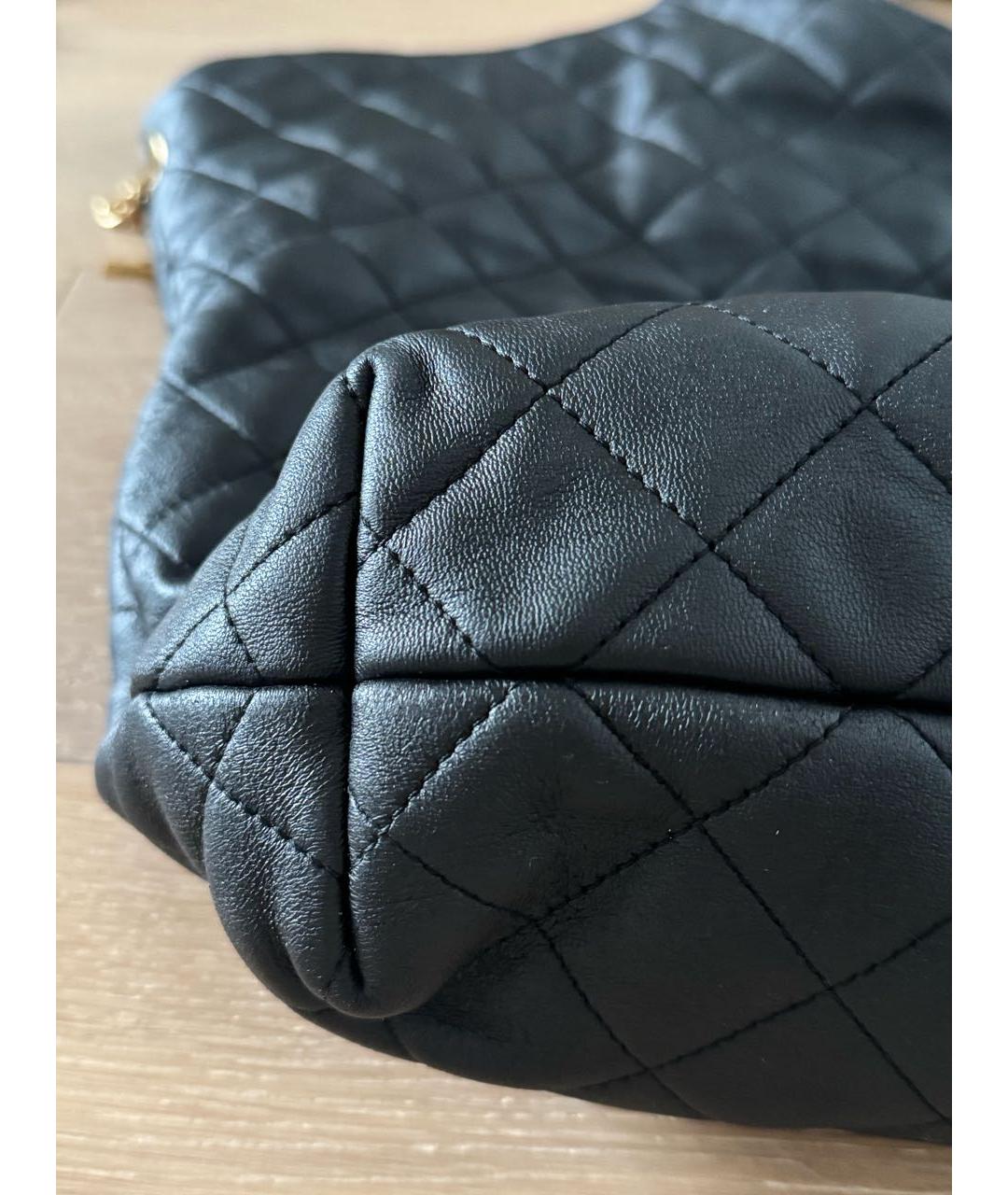 SAINT LAURENT Черная кожаная сумка с короткими ручками, фото 8