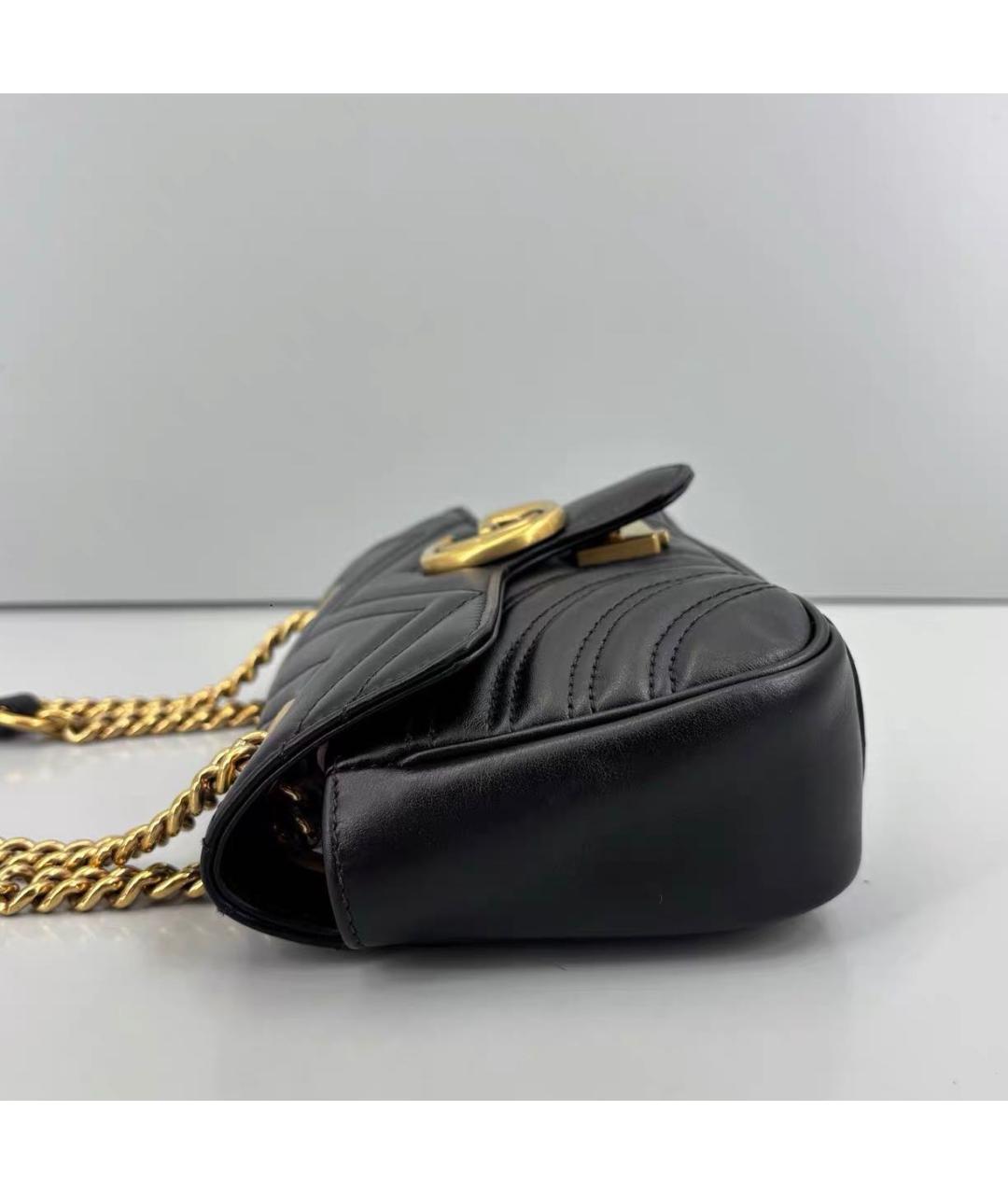 GUCCI Черная кожаная сумка через плечо, фото 4