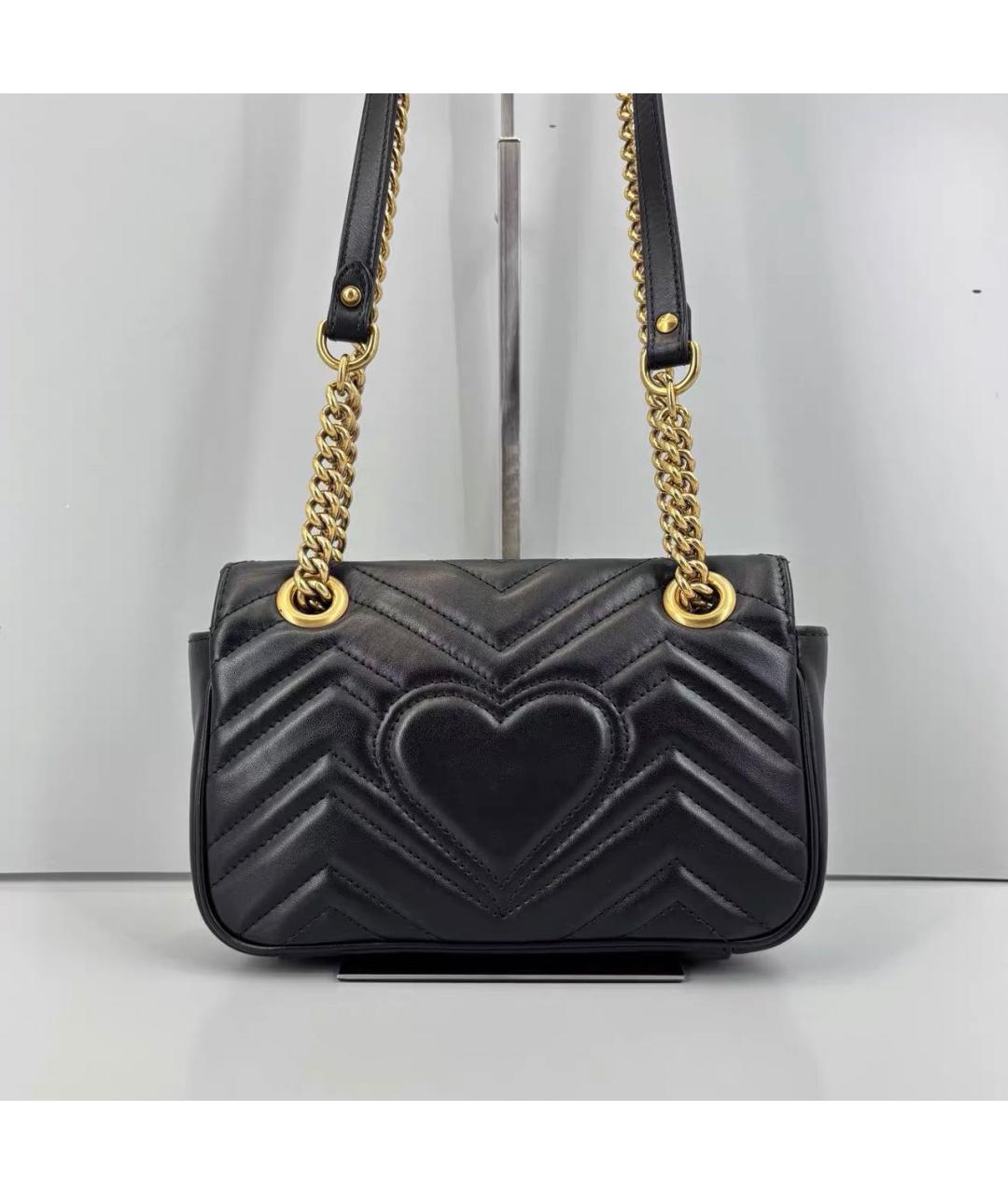 GUCCI Черная кожаная сумка через плечо, фото 2