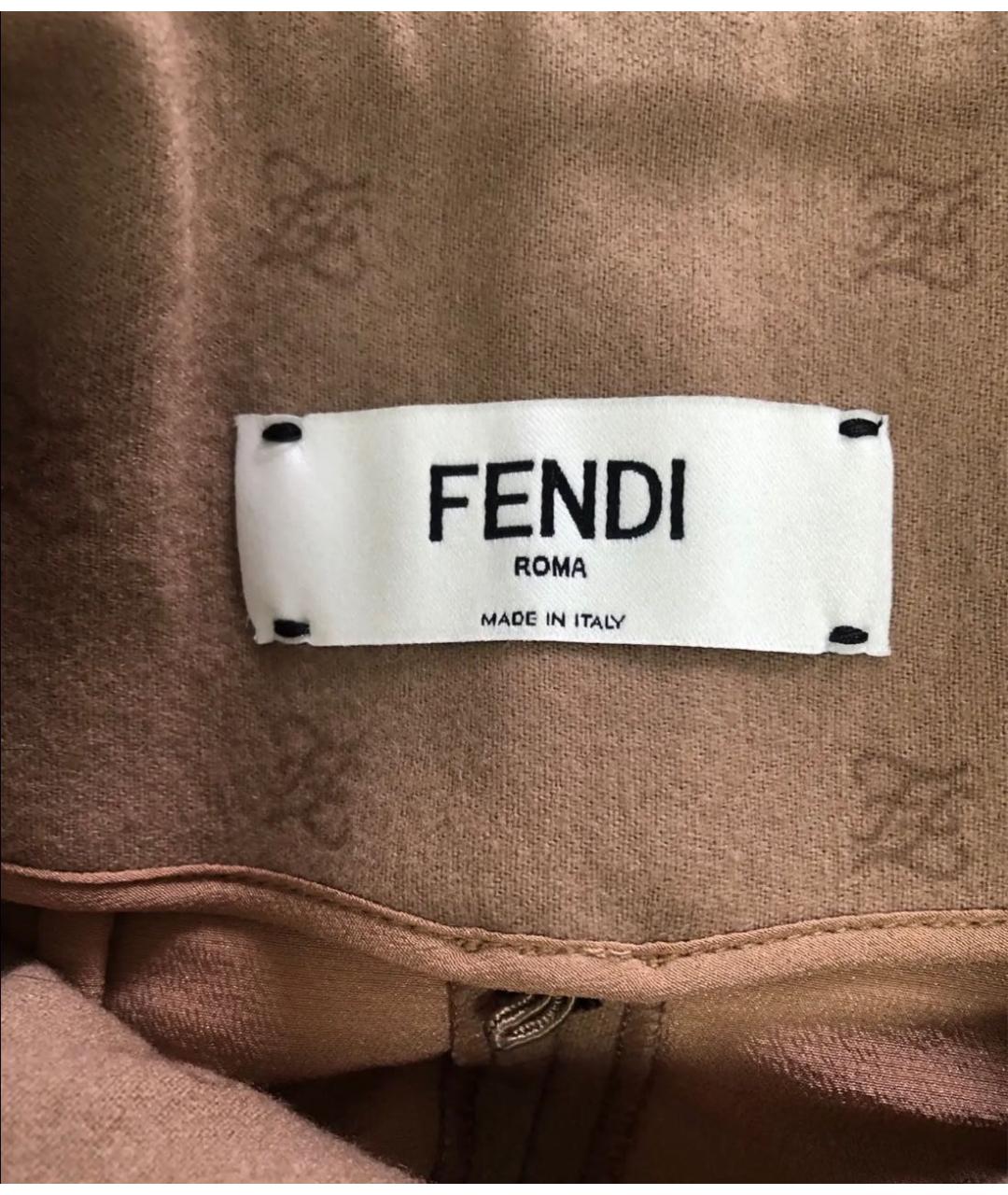 FENDI Бежевые шерстяные шорты, фото 3