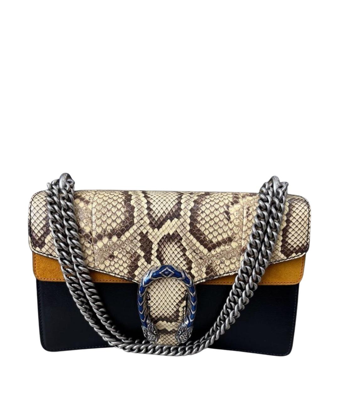 GUCCI Черная кожаная сумка через плечо, фото 1