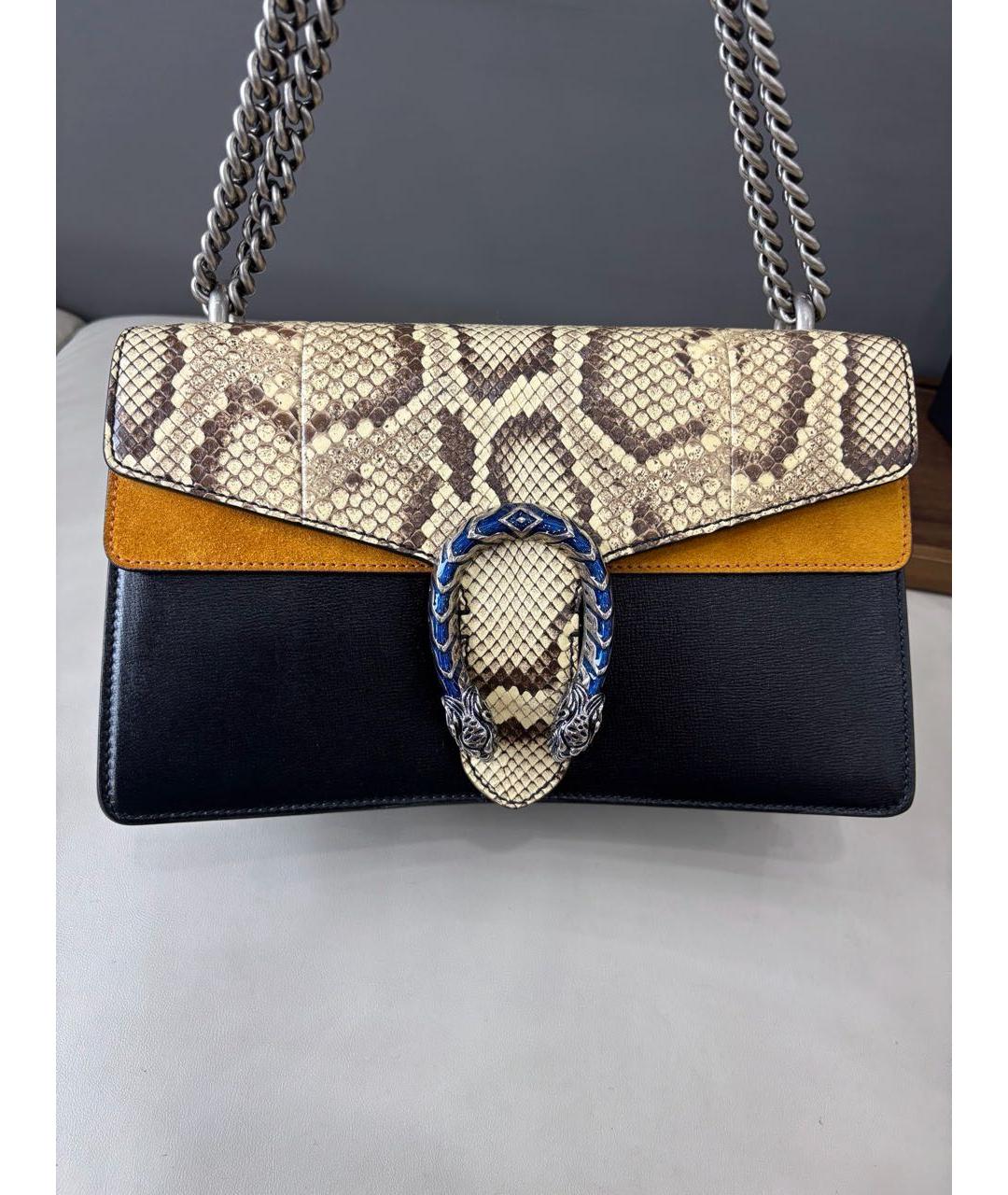 GUCCI Черная кожаная сумка через плечо, фото 2
