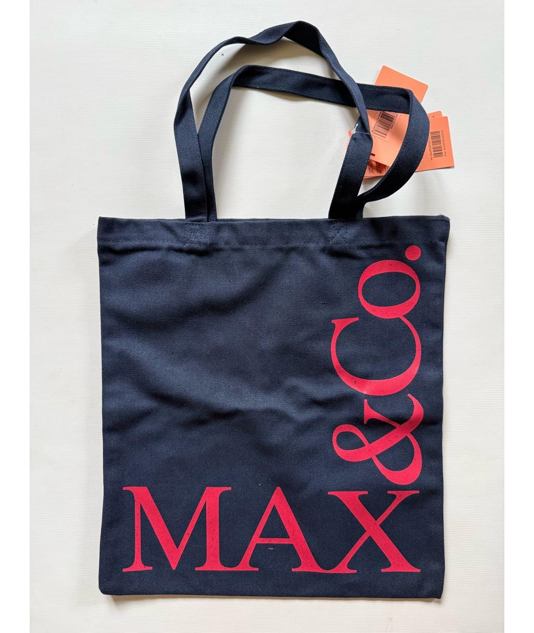 MAX&CO Синяя тканевая сумка тоут, фото 4