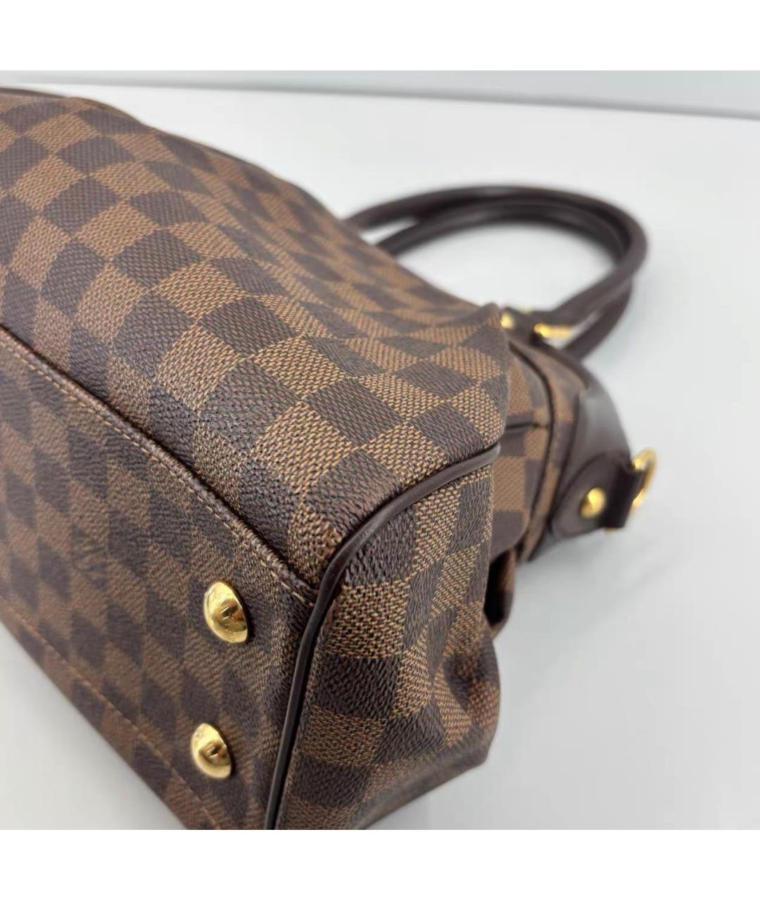 LOUIS VUITTON Коричневая кожаная сумка тоут, фото 7
