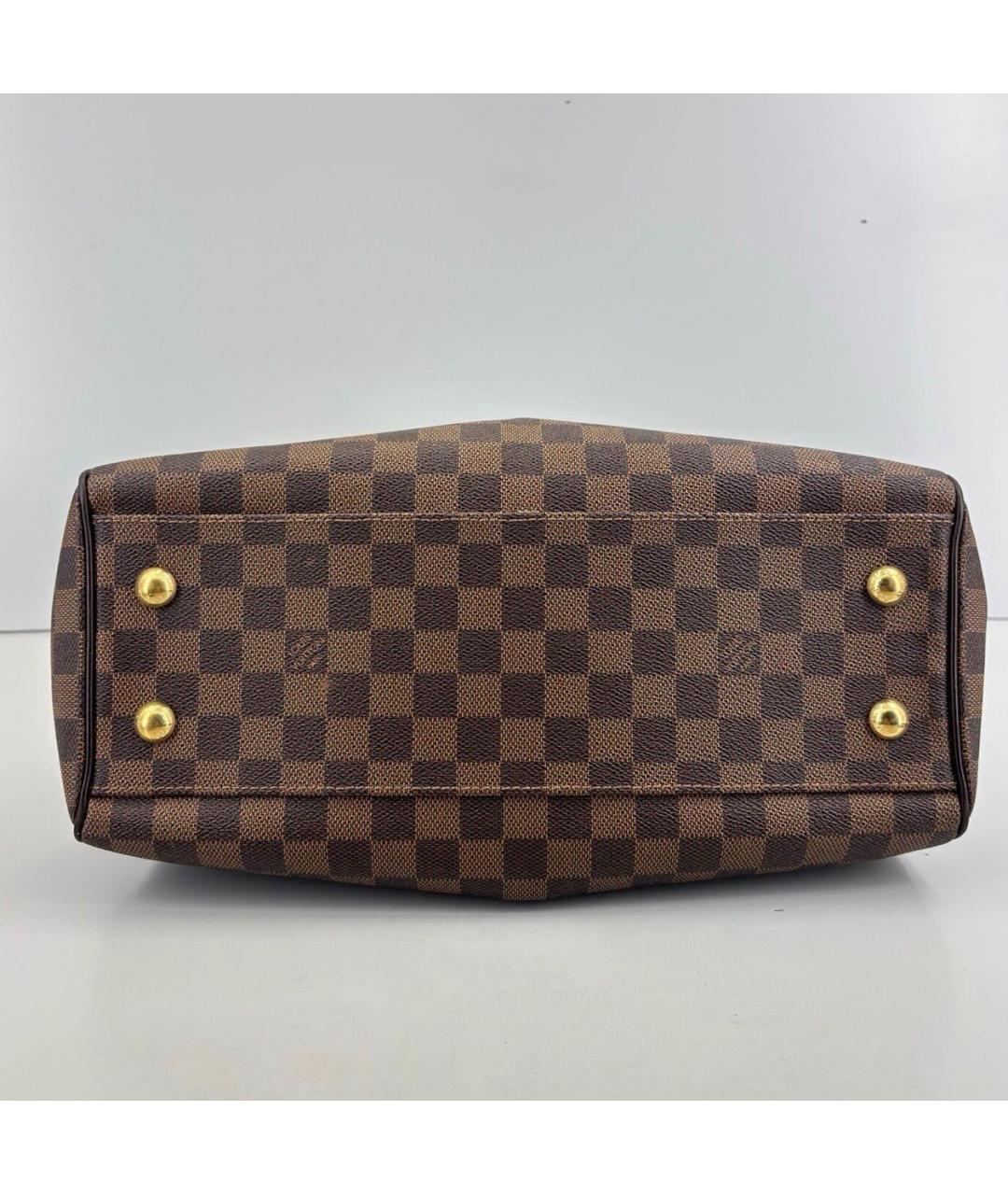 LOUIS VUITTON Коричневая кожаная сумка тоут, фото 3