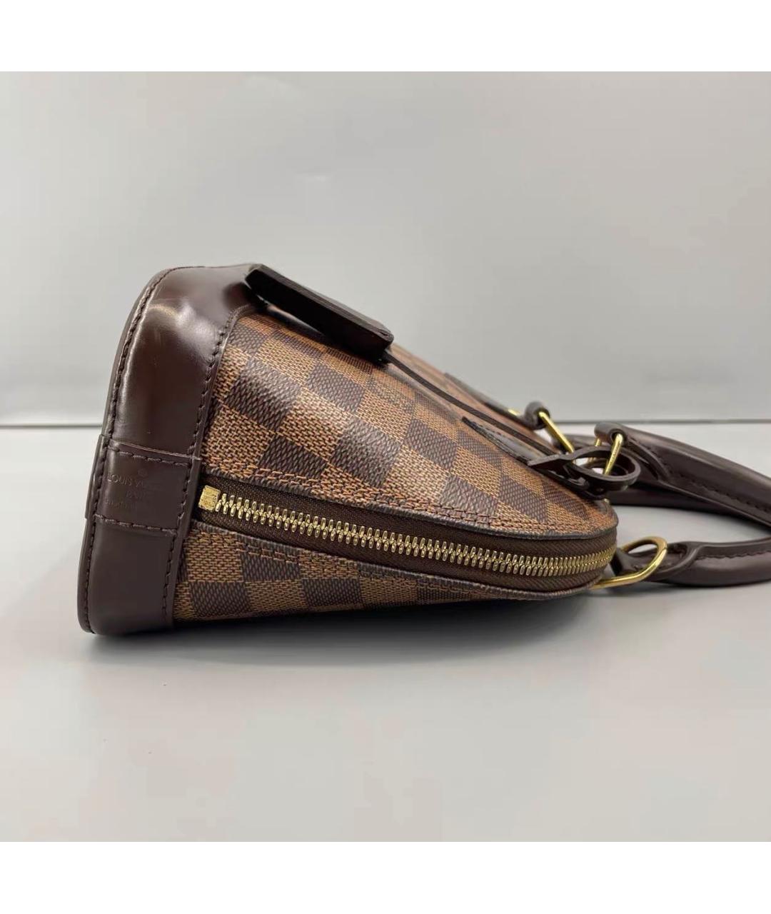 LOUIS VUITTON Коричневая сумка с короткими ручками из канвы, фото 5