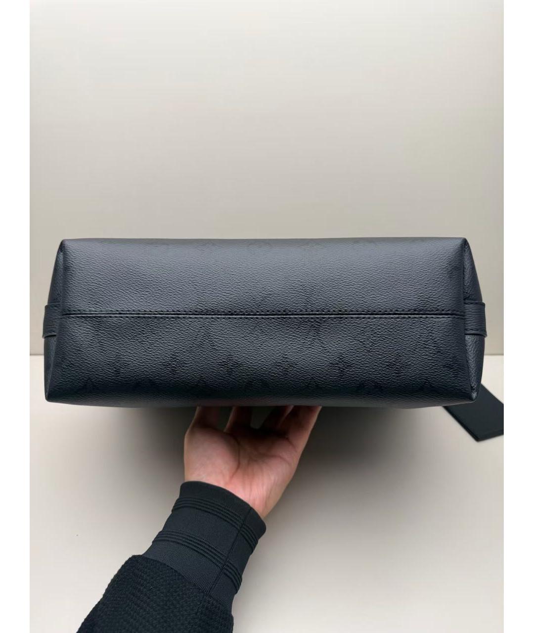 LOUIS VUITTON Черная кожаная сумка через плечо, фото 5
