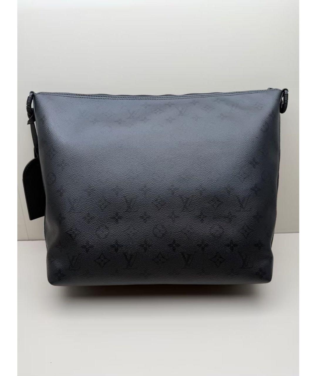 LOUIS VUITTON Черная кожаная сумка через плечо, фото 2