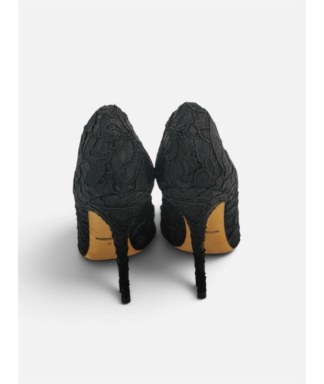 DOLCE&GABBANA Черные текстильные туфли, фото 4