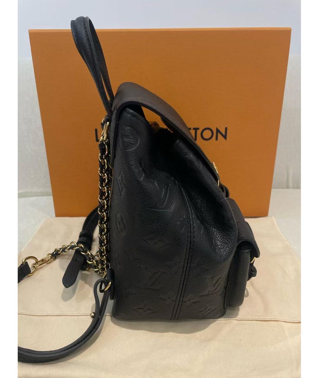 LOUIS VUITTON Черный кожаный рюкзак, фото 3