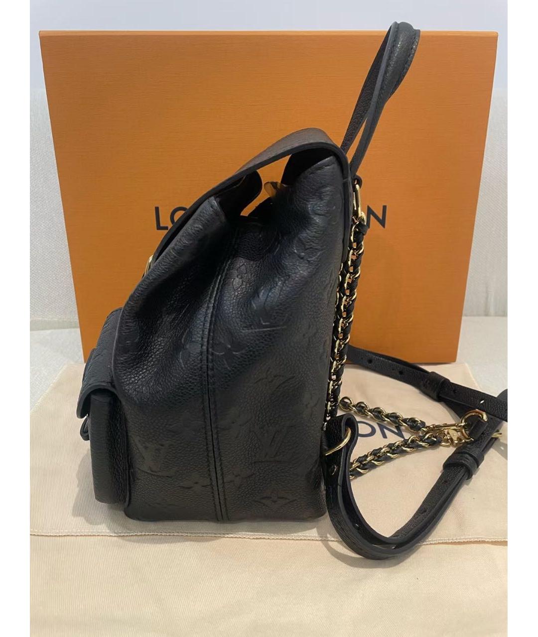 LOUIS VUITTON Черный кожаный рюкзак, фото 4