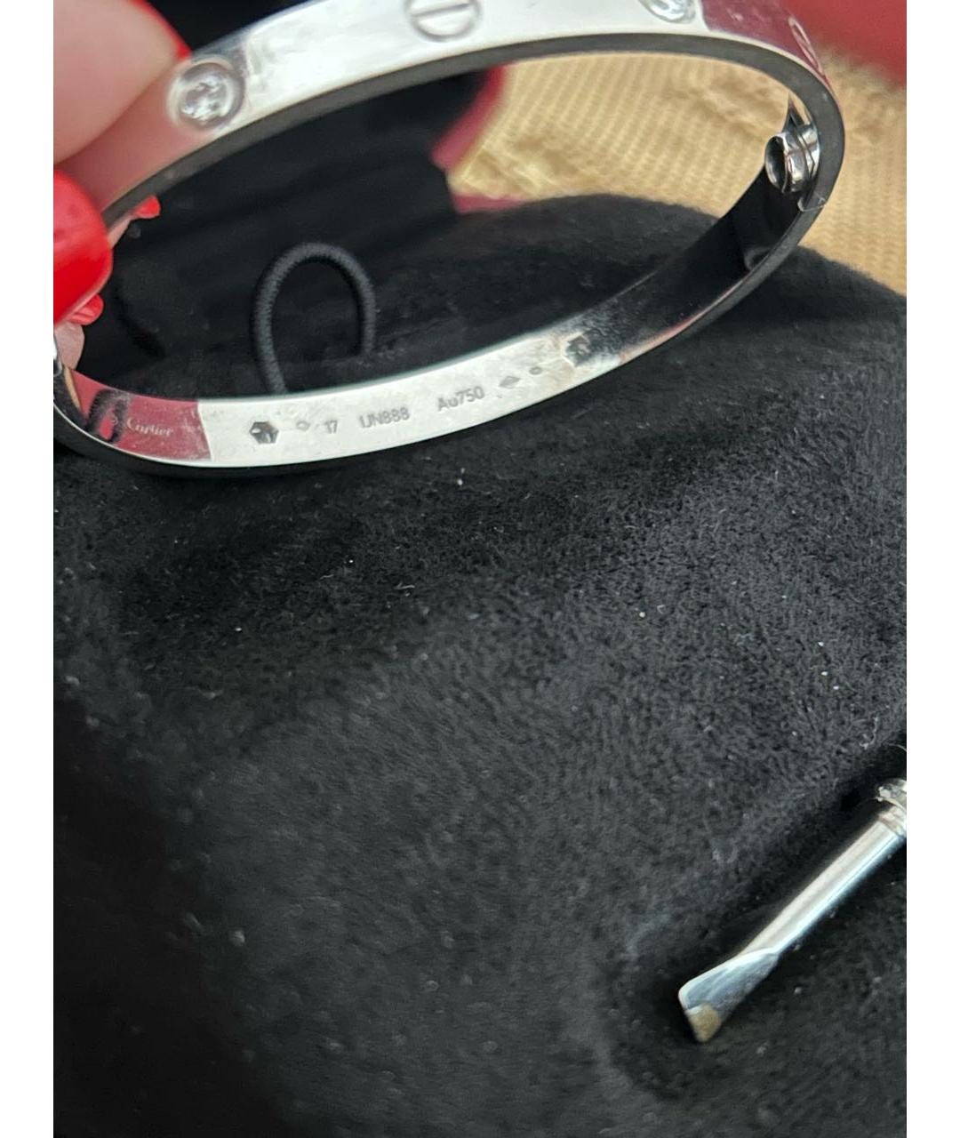CARTIER Серебряный браслет из белого золота, фото 4