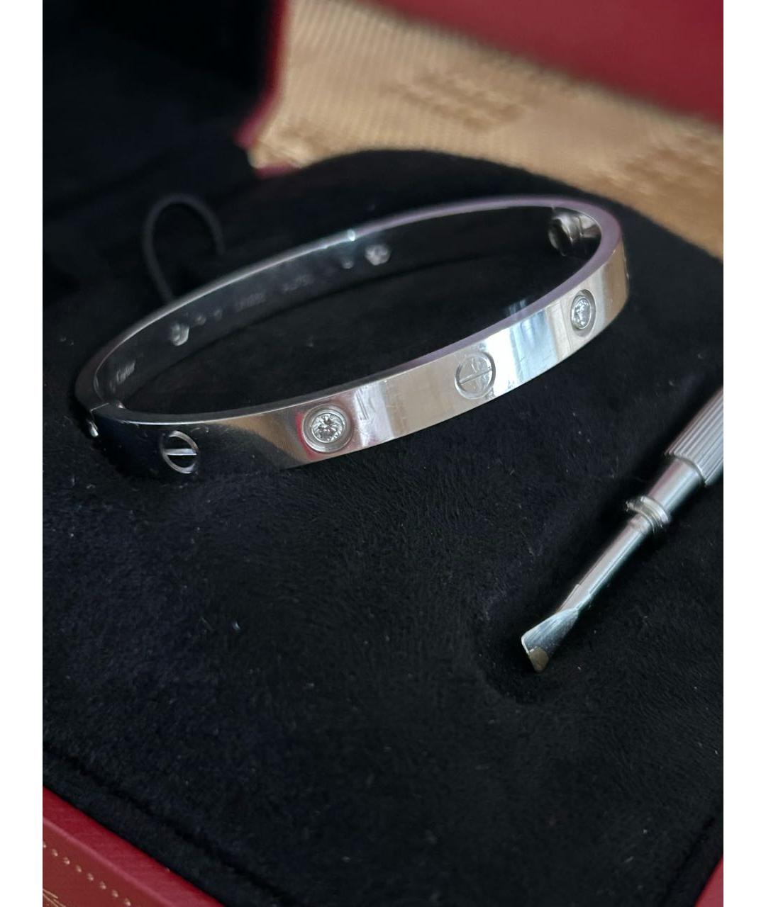 CARTIER Серебряный браслет из белого золота, фото 6