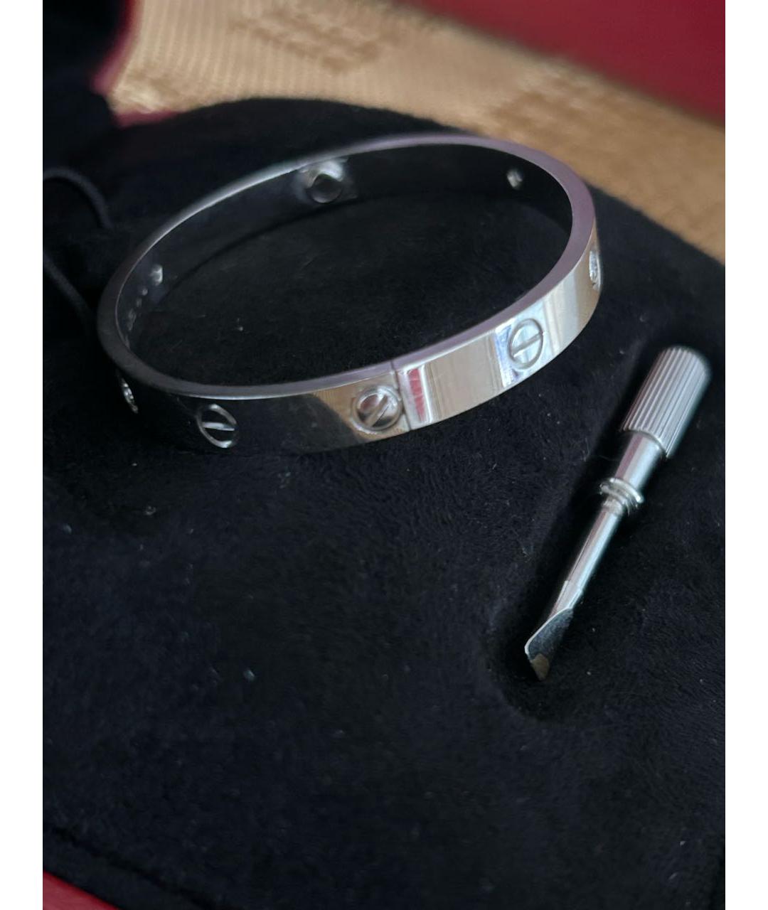 CARTIER Серебряный браслет из белого золота, фото 5