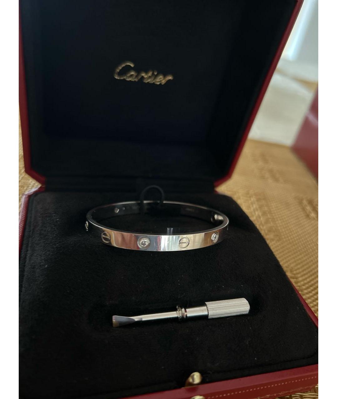 CARTIER Серебряный браслет из белого золота, фото 3