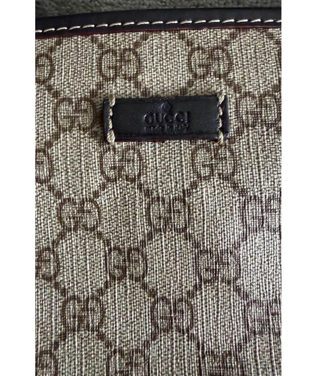 GUCCI Бежевая сумка тоут из канвы, фото 3
