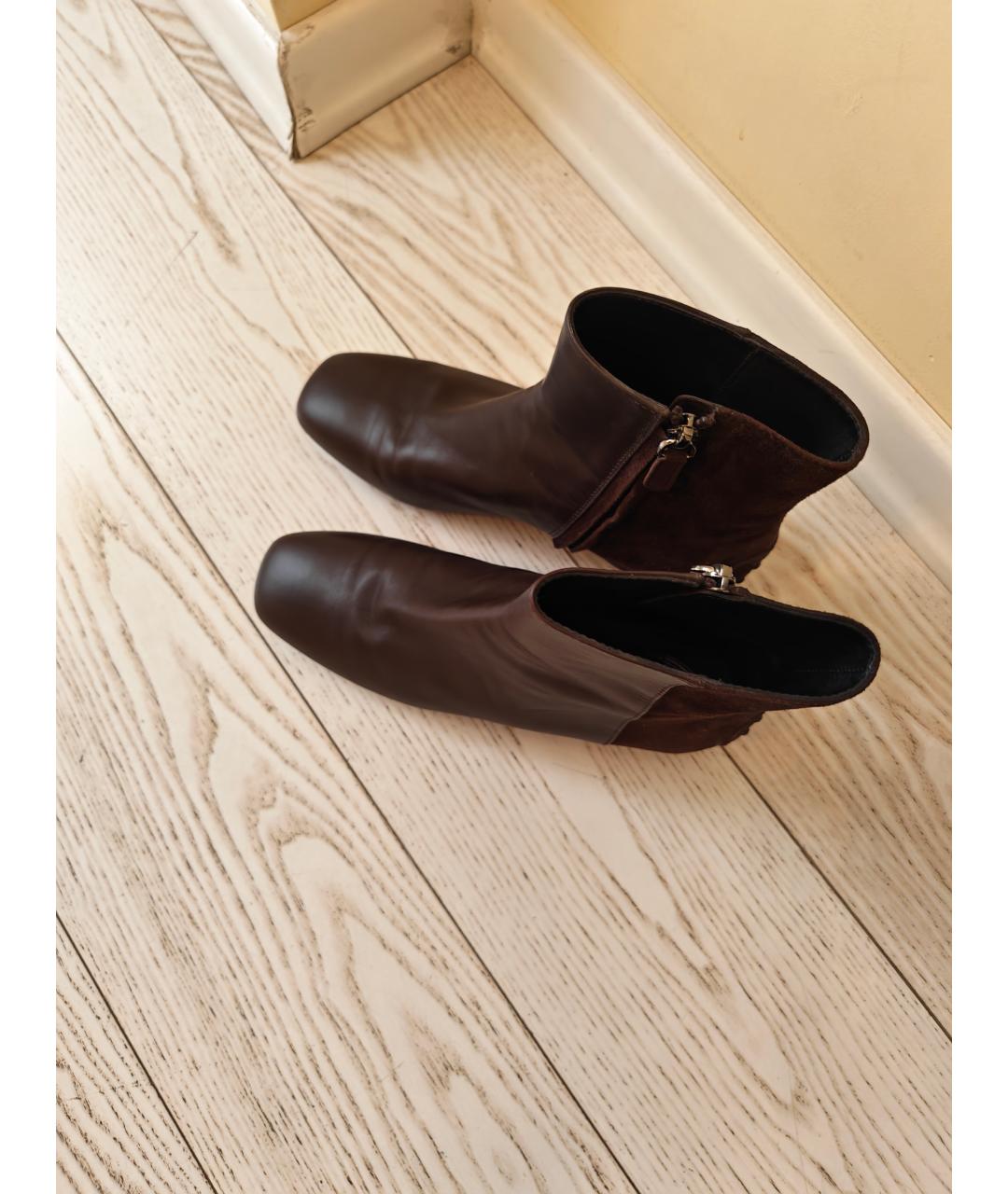 TOD'S Коричневые кожаные полусапоги, фото 2