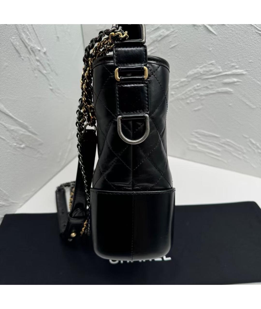 CHANEL Черная кожаная сумка через плечо, фото 4