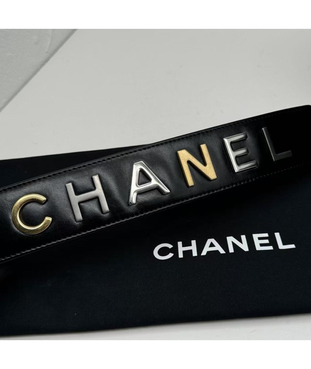 CHANEL Черная кожаная сумка через плечо, фото 8
