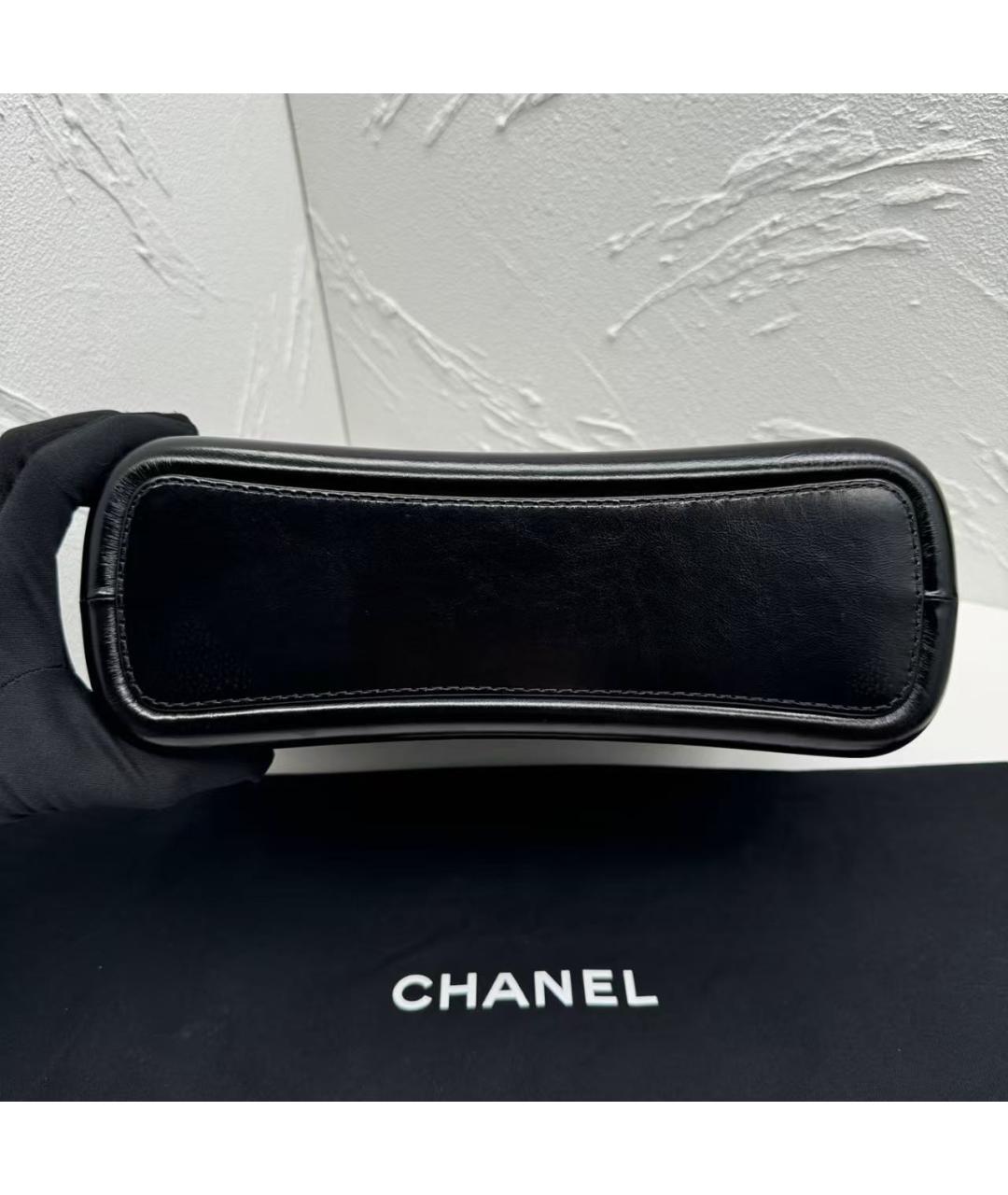 CHANEL Черная кожаная сумка через плечо, фото 6