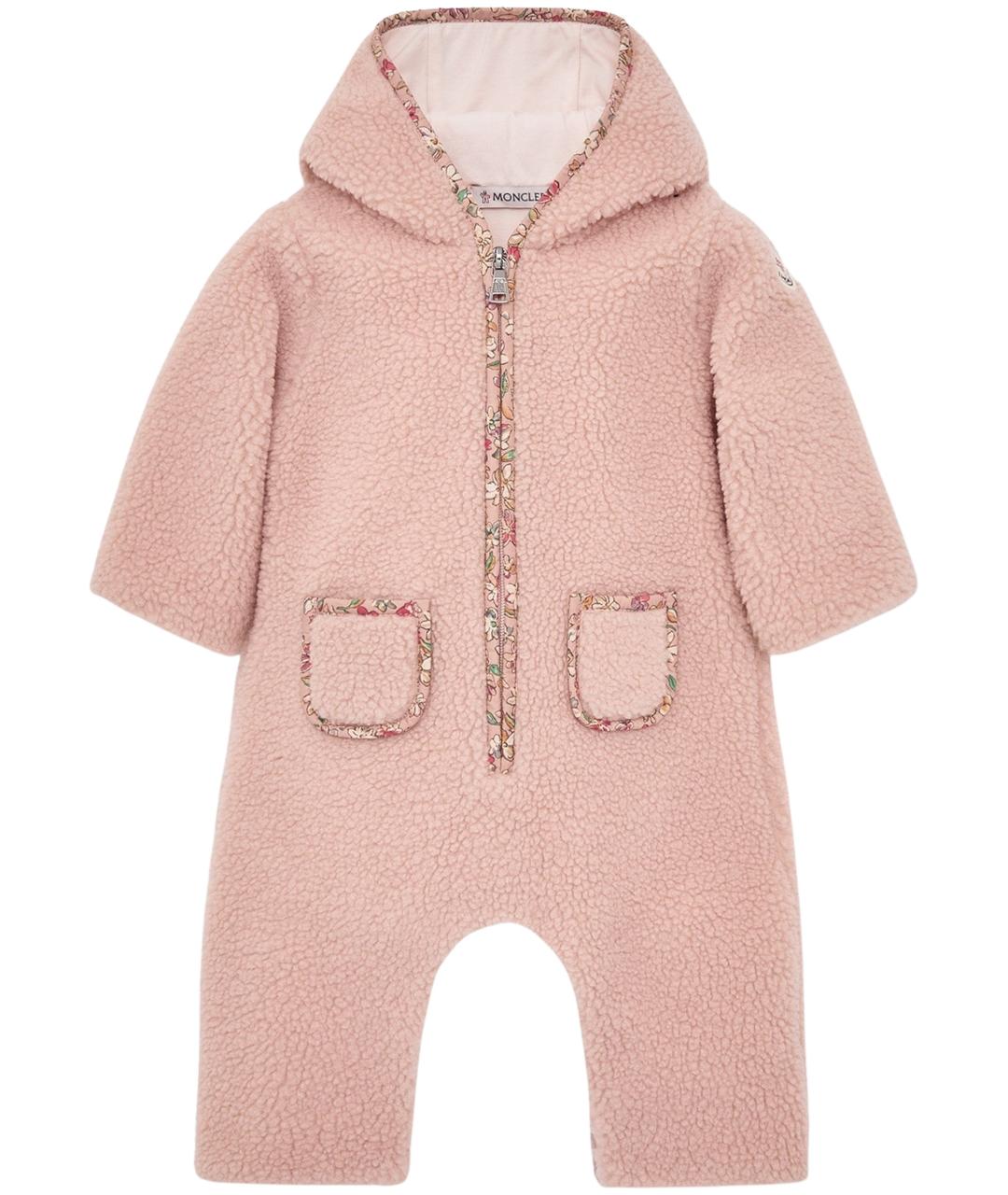 MONCLER KIDS Розовый комбинезон, фото 1