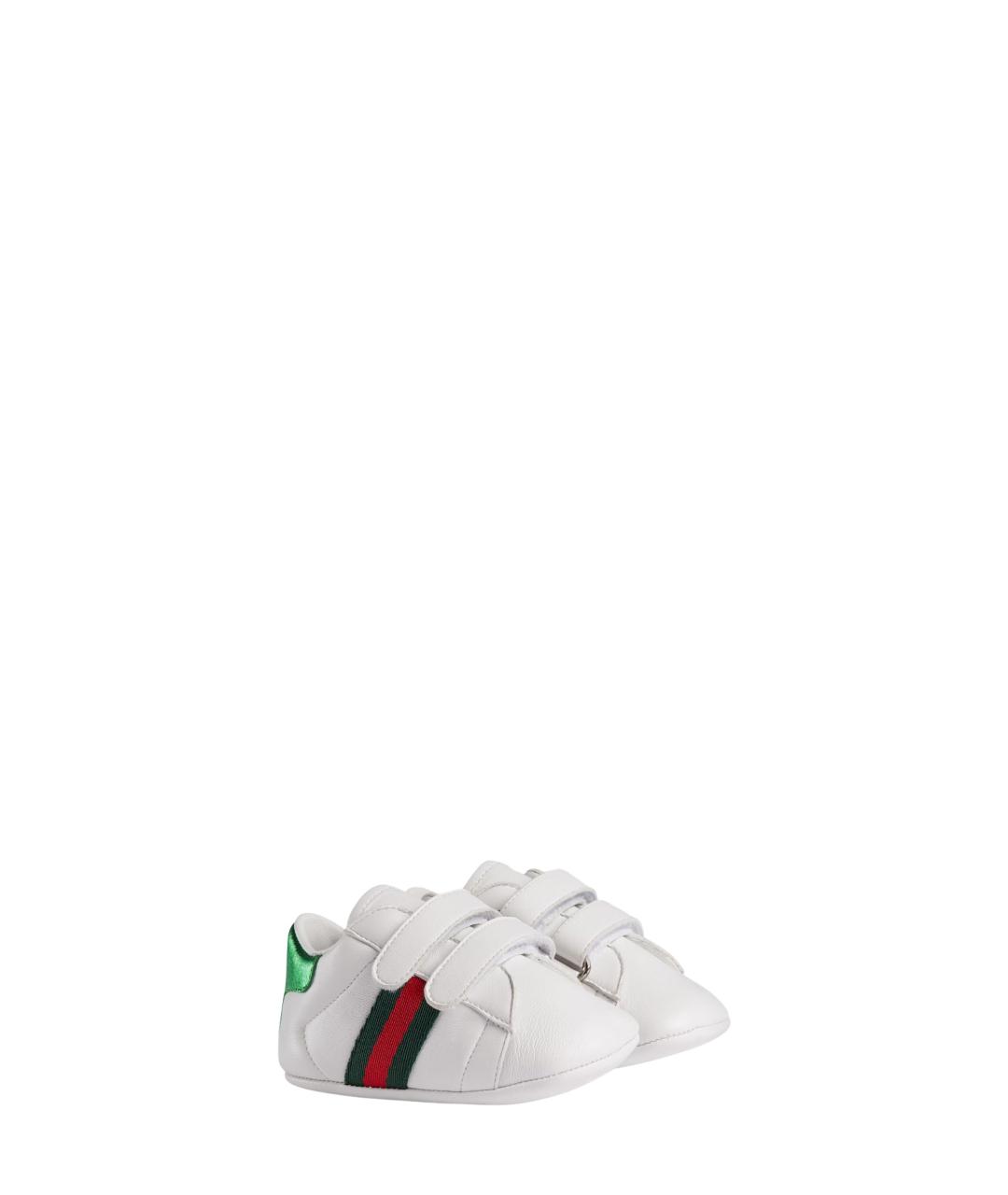 GUCCI Белые кожаные кеды, фото 2