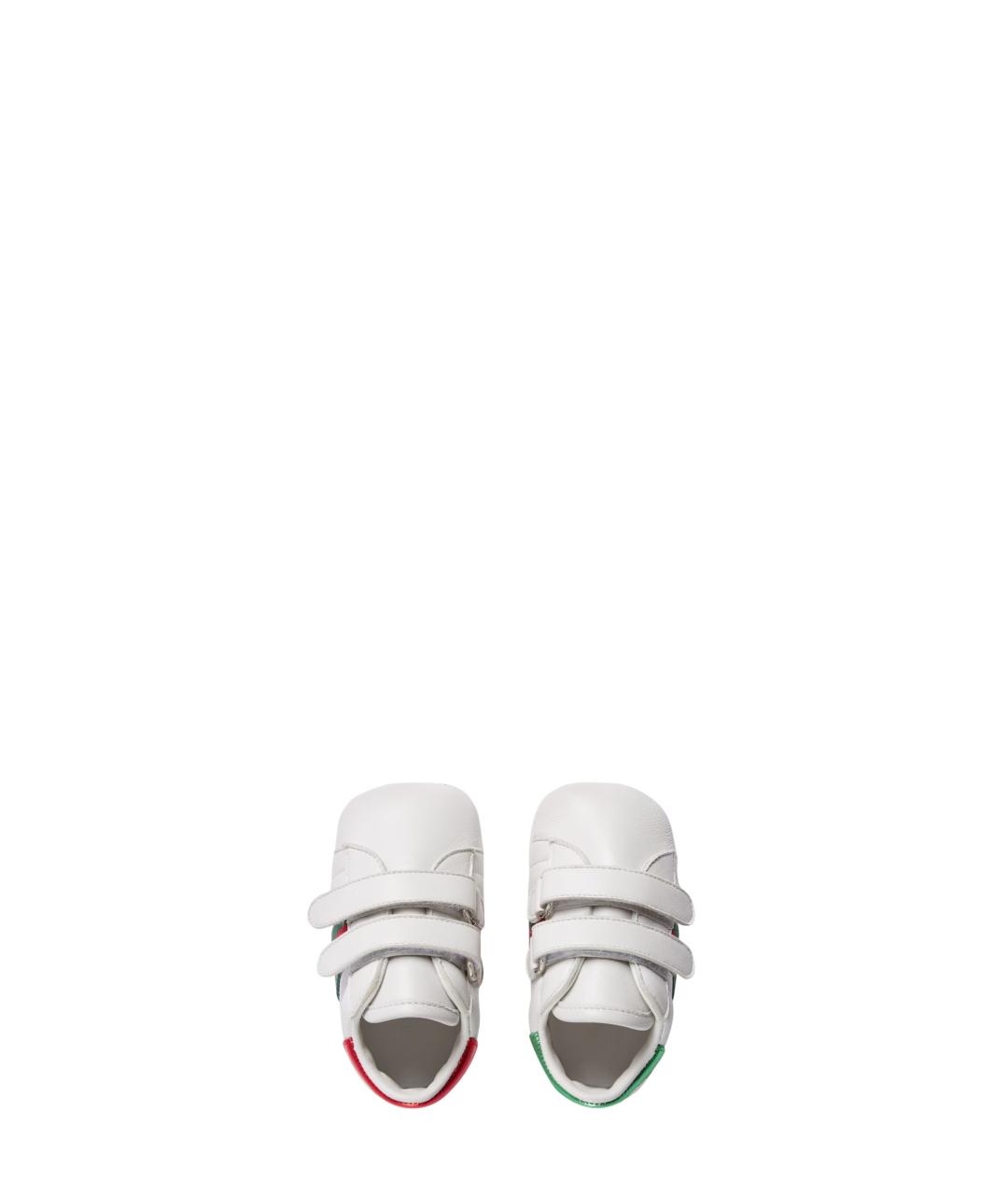 GUCCI Белые кожаные кеды, фото 3