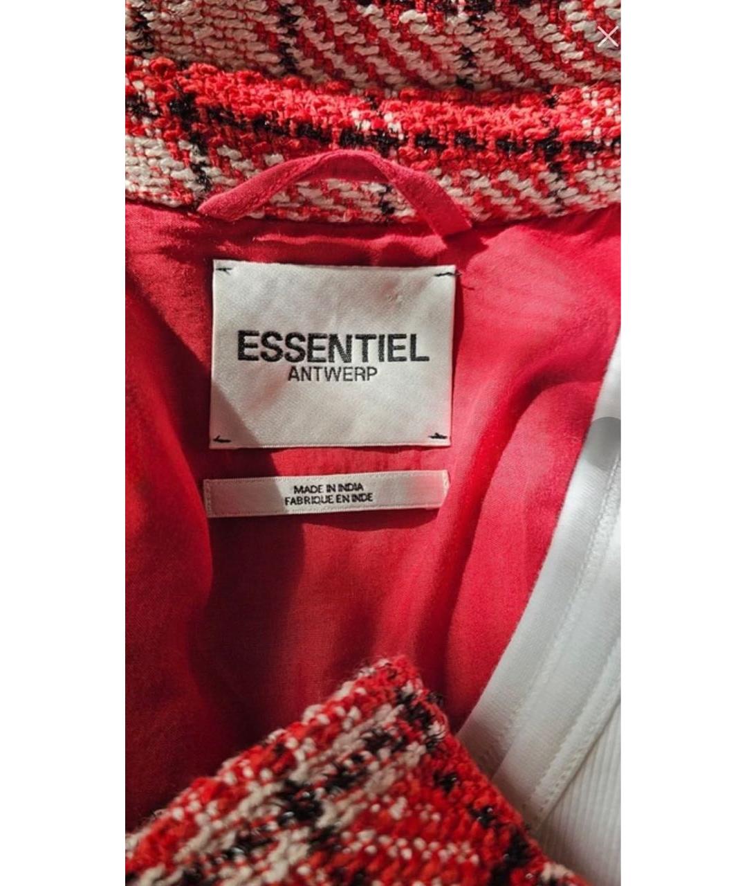 ESSENTIEL ANTWERP Красная хлопковая куртка, фото 3