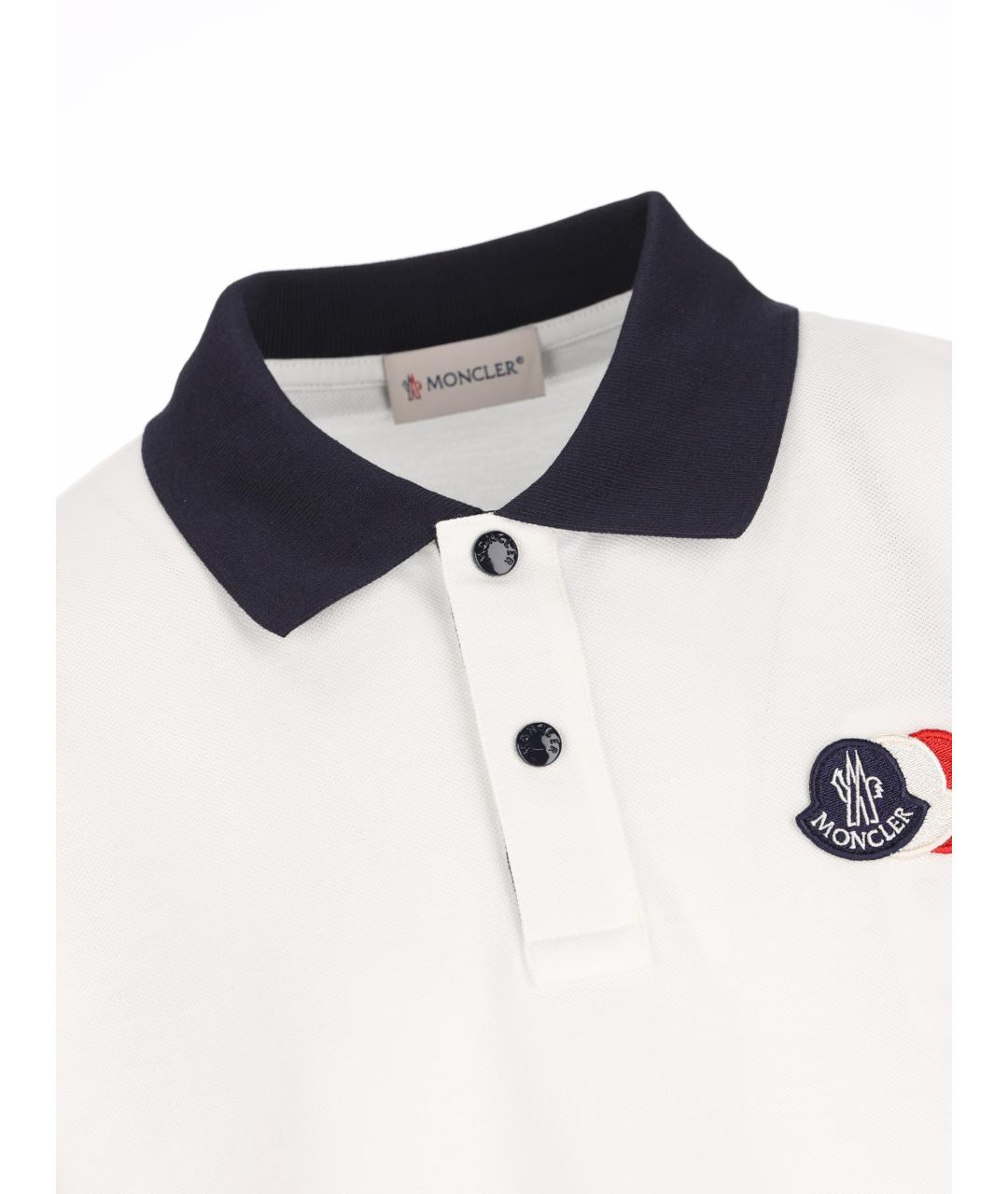 MONCLER KIDS Белая хлопковая детская футболка, фото 3