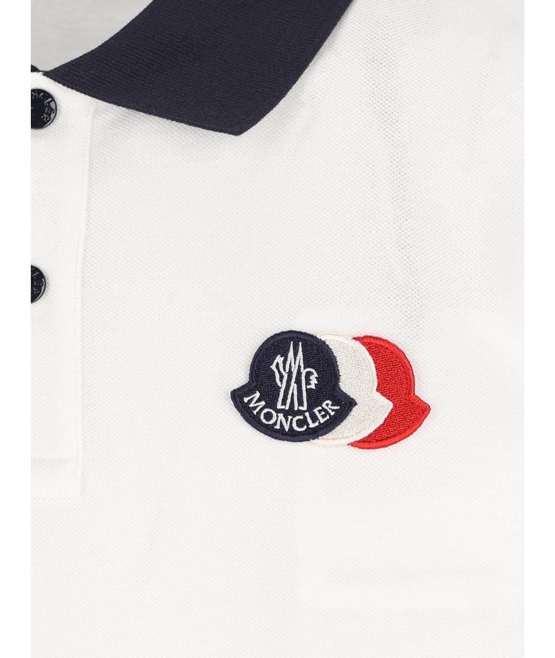 MONCLER KIDS Белая хлопковая детская футболка, фото 4
